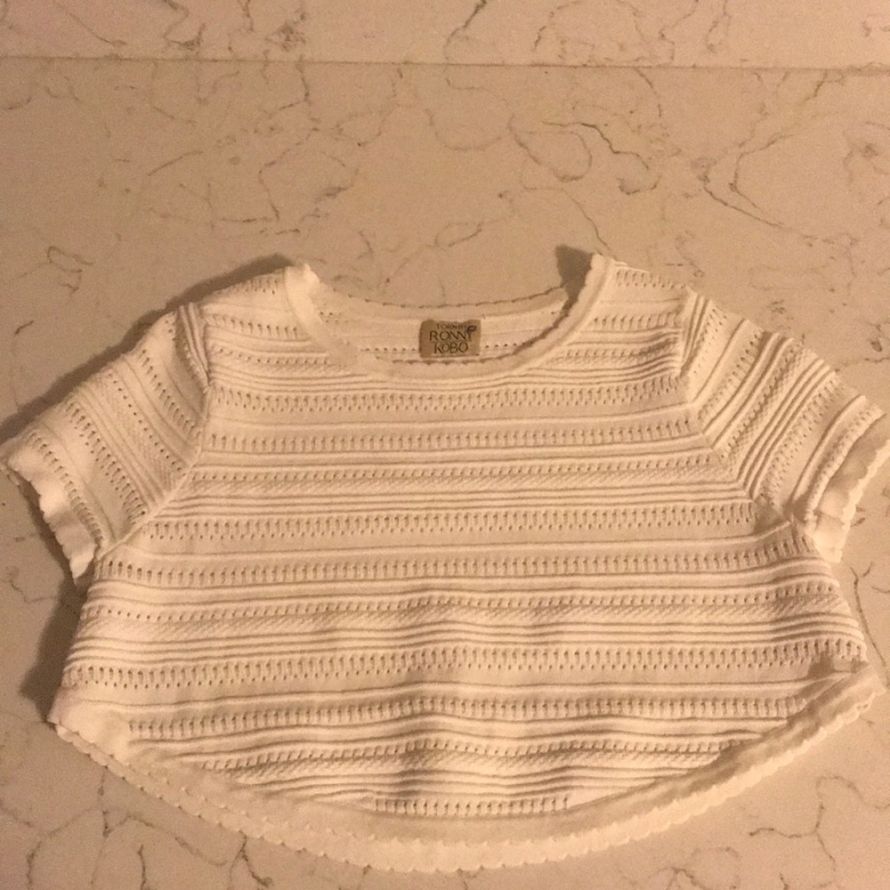 New Torn by Ronny Kobo Lena XS pointelle crop top - Picture 5 of 8
